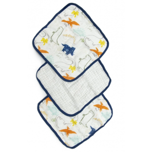 Loulou Lollipop Washcloth 3-pieces Set - Dinosaurs